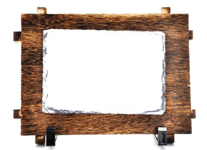 SH38-Blank-Small -Sized-Sublimation-Rock-with-Timber-Frame-2