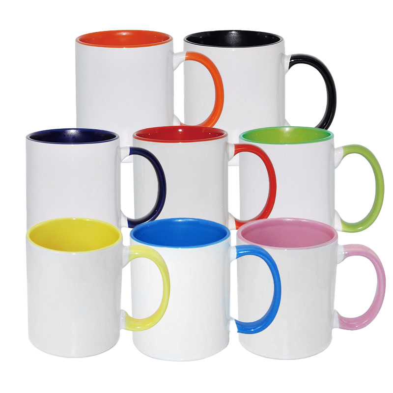 11oz Ceramic Mug Coloured Inner & Handle