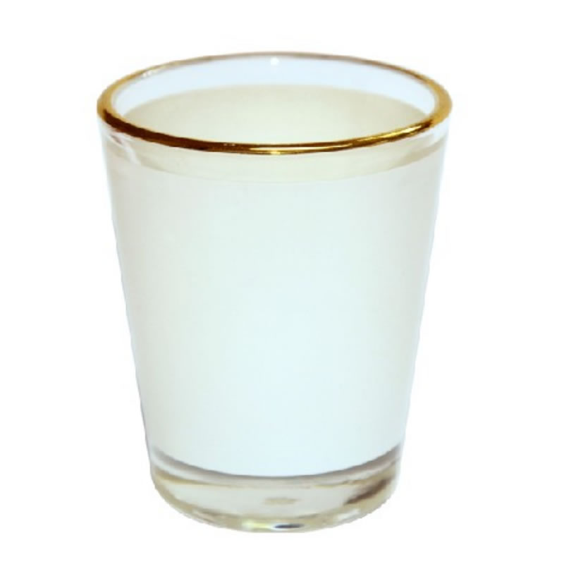 Shot Glass with Gold Rim