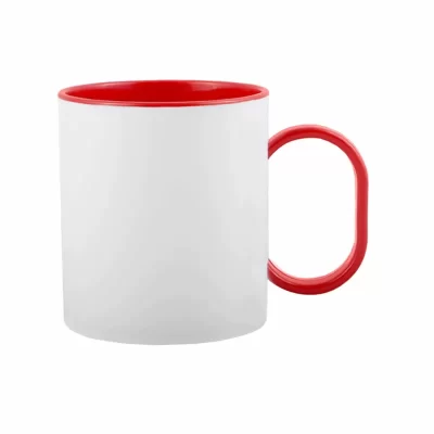 11oz Polymer Mug Coloured Inner Handle
