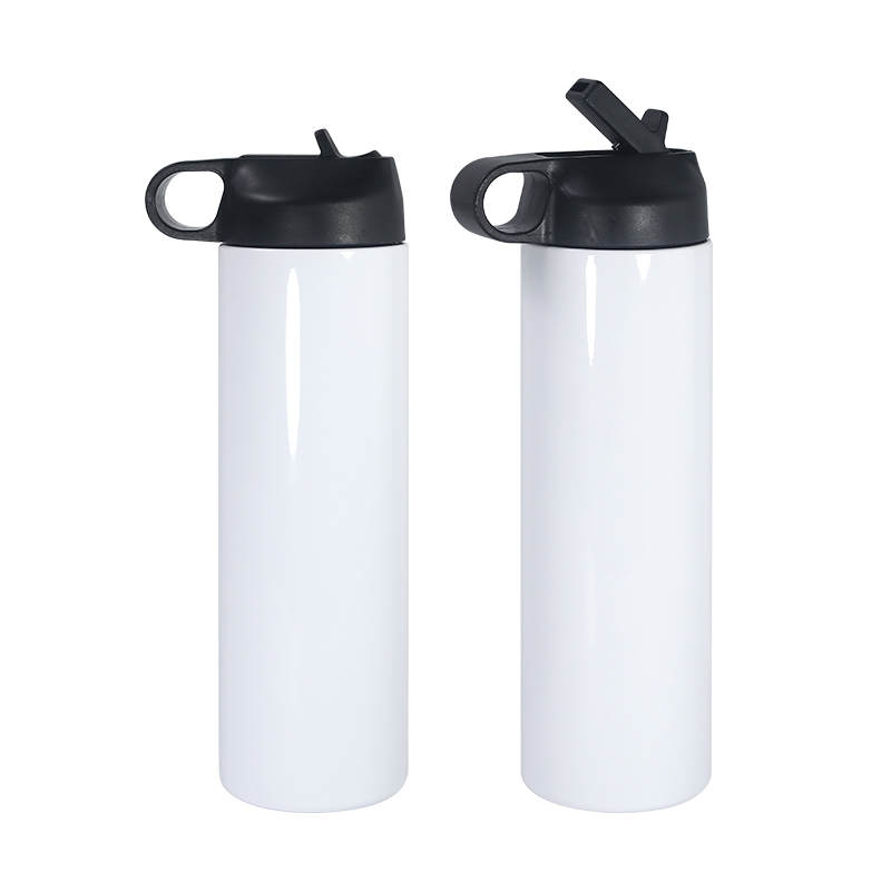 Sublimation Straight Water Bottle with Straw Lid 20oz