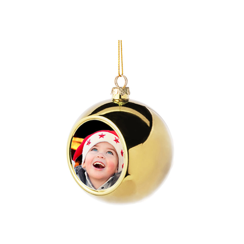 Gold Sublimation Christmas Ball Ornament