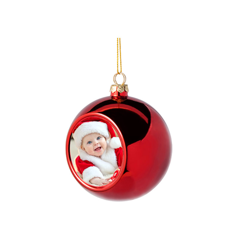 Red Sublimation Christmas Ball Ornament