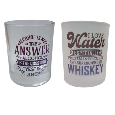 Sublimation Whisky Glass Frosted or Clear
