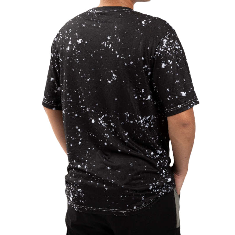 Sublimation Black Bleached Starry Cotton Feeling T-Shirts