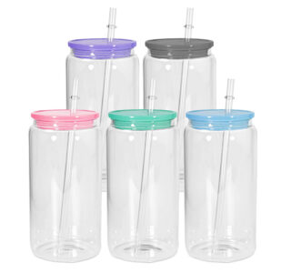 Four 16oz. Glass Cups w/Straws & Lids for $18.93 (Reg. $40) - Kids  Activities, Saving Money, Home Management